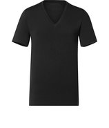 Black Stretch Cotton V-Neck Dredoso T-Shirt