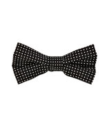 Black/White Dotted Cotton Bow Tie