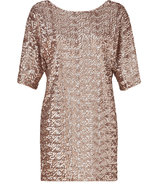 Nude Sequined Tinsley Dress