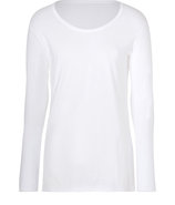 White Cotton Scoop Neck T-Shirt