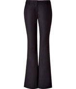 Black low-rise flared leg pant