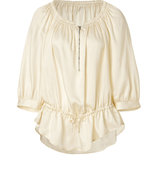 Ecru Oversize 3/4 Sleeve Top