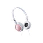 On-Ear DJ-Inspired Stereo Headphones, White/Pink S
