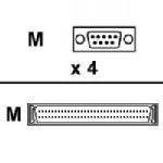 Digi 4-Port DB9 (M) DTE Fan-Out Cable 76000528