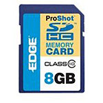 Edge 8GB ProShot SDHC Flash Memory Card, Class 10 