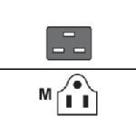 HP 15A/125V Power Cord, NEMA 5-15 (M) to IEC