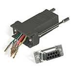 C2G RJ45 To DB9F Modular Adapter Black