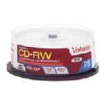 Verbatim 24x 650MB/74 min. CD-RW Media (25-pack