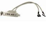 StarTech.com 2 Port USB A Female Low Profile Slot