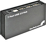 StarTech.com 7-Port Compact USB 2.0 Hub, Black
