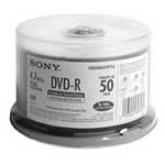 Sony 16x 4.7GB Inkjet Printable DVD-R Media (50-pa