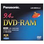 3x 9.4GB Double Sided DVD-RAM Disc for Data LM-HB9