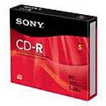 Sony 48x 700MB/80min. CD-R Media (5-pack Slim Jewe