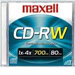 Maxell 4x 700MB CD-RW Media (10-pack Slim Jewel Ca