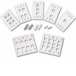 C2G 3-Port Multimedia Keystone Wall Plate White 03