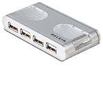 Belkin Hi-Speed USB 2.0 7-Port Lighted Hub, Silver