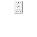 C2G 3-Port Multimedia Keystone Wall Plate, Ivory 0