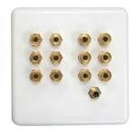 Speaker Wire Wall Plate 5.1/6 CB-AU1312-S1