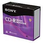 Sony 80min. CD-R Audio Media (10-pack Slim Jewel
