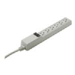 Steren 6-Outlet Plastic Surge Strip, UL 905-106