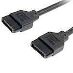 StarTech.com Latching Round SATA Cable, Black, 6in