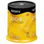 Sony 16x 4.7GB DVD-R Media (100-pack Spindle)