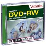 Verbatim DataLifePlus 4.7GB 4x Speed DVD+RW, 1 Pac