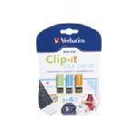 Verbatim 4GB Clip-It USB Flash Drive, 3-Pack, Oran