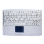USB Mini Keyboard, Touchpad, White AKB-410UW