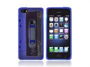 Blue Cassette Apple Iphone 5 Crystal Rubbery Soft 