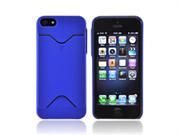 Blue Apple Iphone 5 Rubberized Back Cover W/ ID Sl