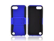 Blue Mesh On Black Apple Ipod Touch 5 Rubberized P